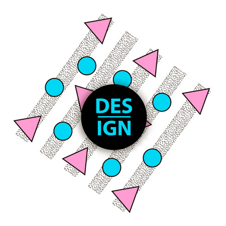 Background with colorful geometric figures. Vector illustration.のイラスト素材