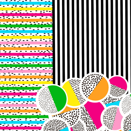 Background with colorful geometric figures. Vector illustration.のイラスト素材