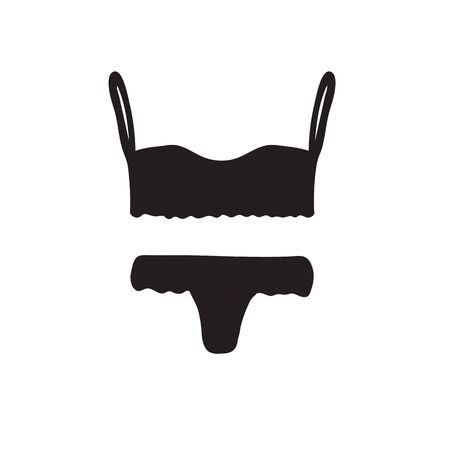 Women underwear. Lingerie. Hand drawn. Vector illustration.のイラスト素材