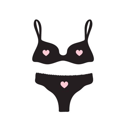 Women underwear. Lingerie. Hand drawn. Vector illustration.のイラスト素材