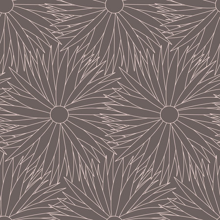 Flowers seamless pattern. Floral digital paper. Vector illustration.のイラスト素材