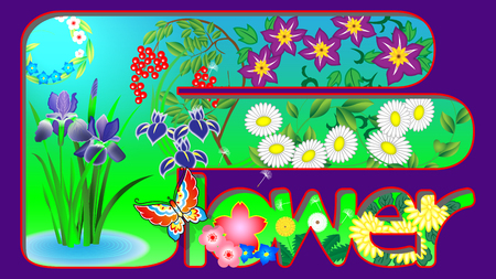 I designed Japanese flower patterns.の写真素材