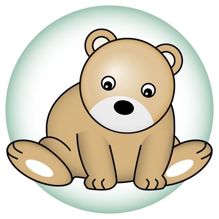 Illustration of a cute bearのイラスト素材