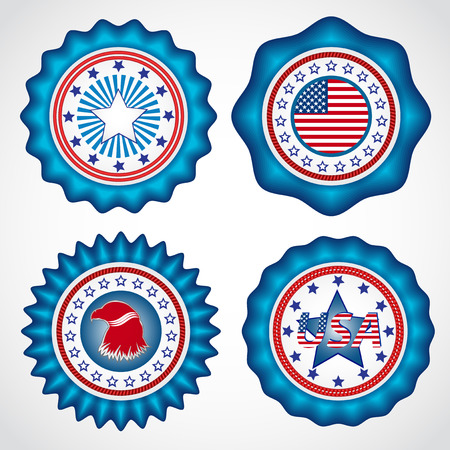American Independence Day. Holiday badgesのイラスト素材