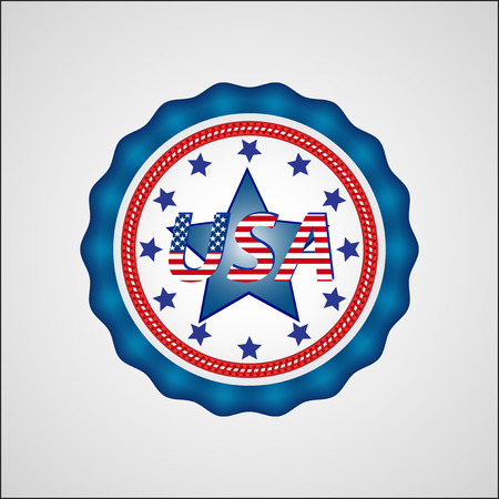 American Independence Day. Holiday badge. EPS 10のイラスト素材