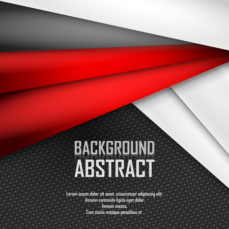 Abstract background of red, white and black origami paper. のイラスト素材