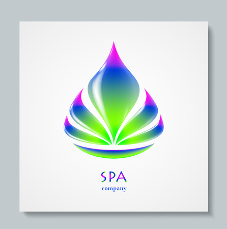 Luxury image logo Rainbow Flower. Business design for spa, yoga class, hotel and resort. Vector illusration. EPS 10のイラスト素材