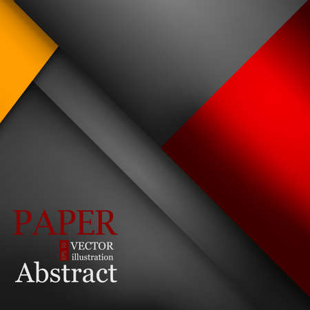 Orange light angle hot tone color background and red line overlap layer paper on dark space for text and message modern artwork designのイラスト素材