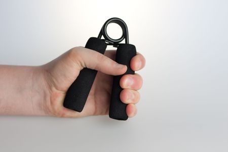 Hand using muscle tonerの写真素材