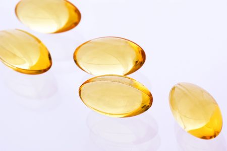 Omega 3 coated tabletsの写真素材