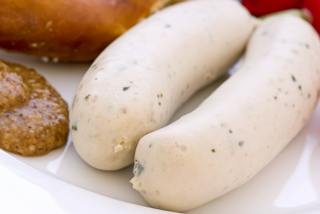Weisswurst with Pretzelの写真素材
