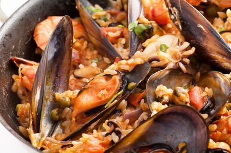 Seafood Paellaの写真素材