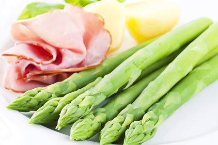 Asparagus with Hamの写真素材