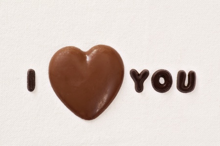 Chocolate heartの写真素材