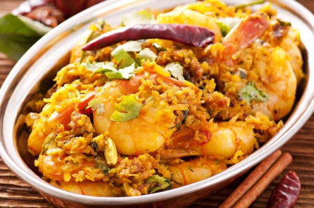 Prawns in coconut masala fryの写真素材
