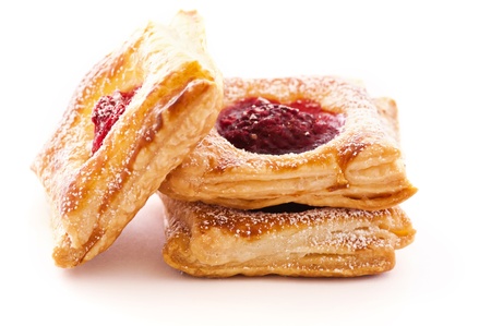 PAstries with raspberriesの写真素材