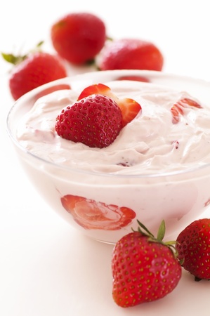 Strawberry yoghurtの写真素材