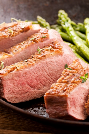 breastplate with asparagusの写真素材