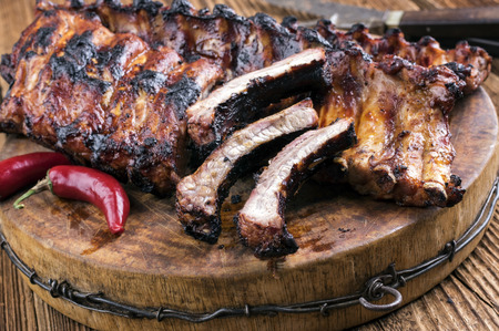 grilled spare ribsの写真素材