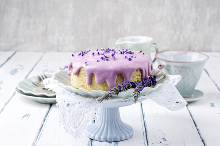 Lavender Cheese Cakeの写真素材