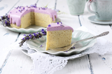 Lavender Cheese Cakeの写真素材