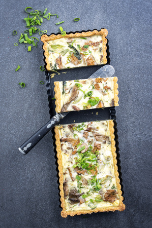 Mushroom Mozzarella Tartの写真素材