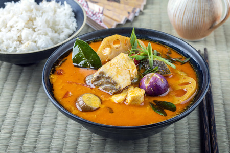 Tom Yam Pla in a Bowlの写真素材