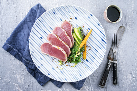 Tuna Filet with Vegetableの写真素材