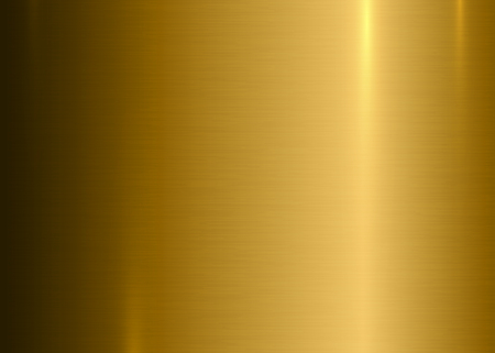 Gold abstract industrial textured background. Metal brushed, nickel or golden surface with realistic highlight. Design concept texture for web, print, poster, wallpaper. Vector illustration.のイラスト素材