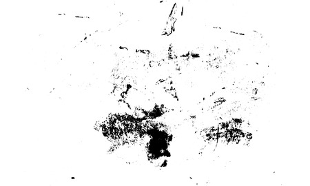 Grunge urban ink texture on paper hand print. Abstract vintage monochrome print. Vector illustration. Dash and scratch. Overlay, multiply black and white filter.のイラスト素材