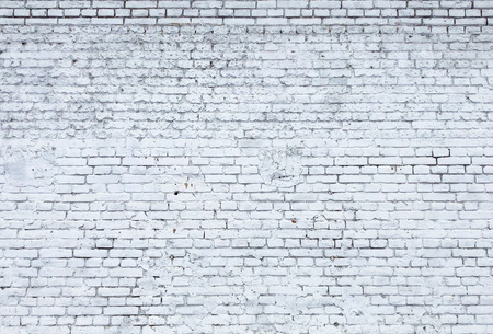 Background with old white brick wall for interior, design, advertising, screen saver.の写真素材