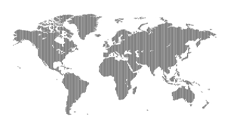 striped world map with lakes and ponds for interior, design, screensaver, wallpaper, covers, wallsのイラスト素材