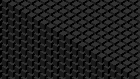 Trendy widescreen geometric background in isometric style 1920 x 1080 px. Wall of cubes.の写真素材