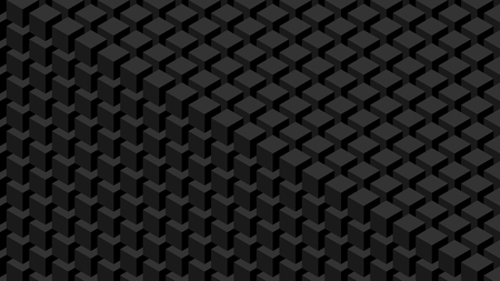 Trendy widescreen geometric background in isometric style 1920 x 1080 px. Wall of cubes.のイラスト素材