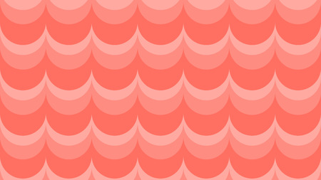 Trendy wavy background for experiments and inspiration in coral color. Playful festive style. Seamless version of the pattern is 1920 x 1080 pixels.のイラスト素材
