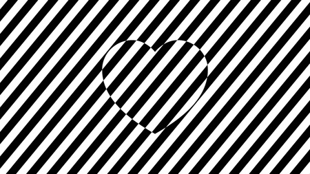 modern, fashionable, abstract black and white background with a heart for design, advertising, cards, packaging, printing. vector templateのイラスト素材