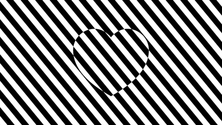 modern, fashionable, abstract black and white background with a heart for design, advertising, cards, packaging, printing. vector templateのイラスト素材