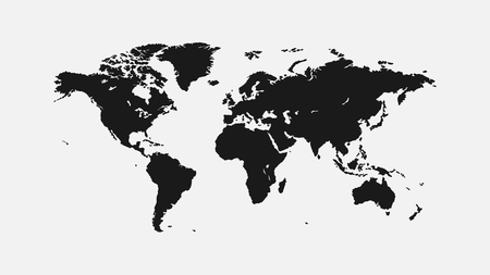 flat world map 1920 x 1080 px. for interior, design, advertising, screen saver, wallpaper, covers, walls, printingのイラスト素材