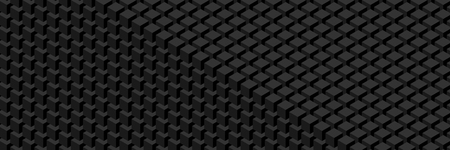 Trendy widescreen geometric background in isometric style. A wall of cubes.のイラスト素材