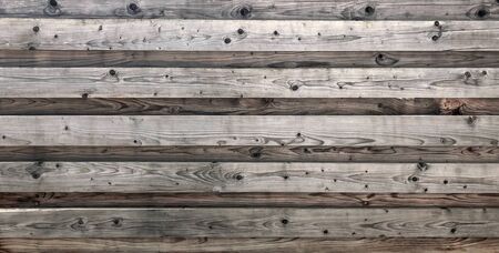 Old rustic panels with wooden texture for a wide background in horizontal position.の写真素材