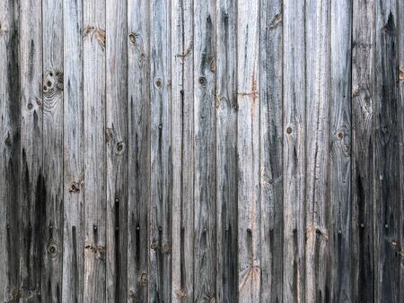 Grunge wood texture. Rustic background from old coniferous boards with knots. Street board element.の写真素材