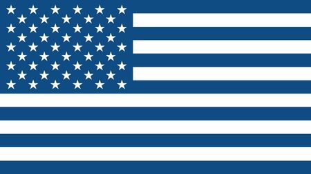 Vector creative illustration of the flag of the United States of America in trendy classic blue color.のイラスト素材