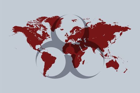 The concept of a pandemic infectious disease of humanity.のイラスト素材