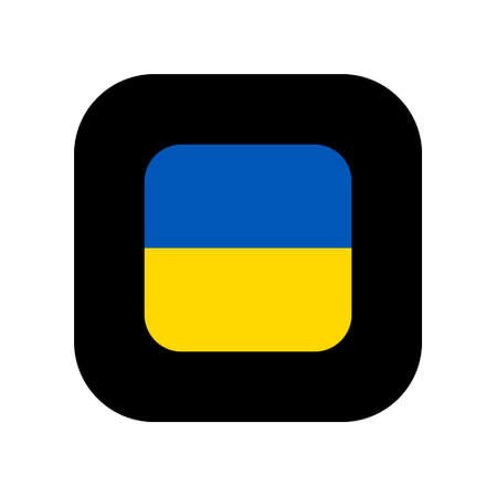 Icon for use in applications of various gadgets. Symbol of the national flag of Ukraine. Flat minimalistic style.のイラスト素材