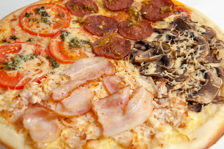 pizza, shooting various kinds of pizzas for the menu of fast food restaurant and pizzeria, fast foodの写真素材