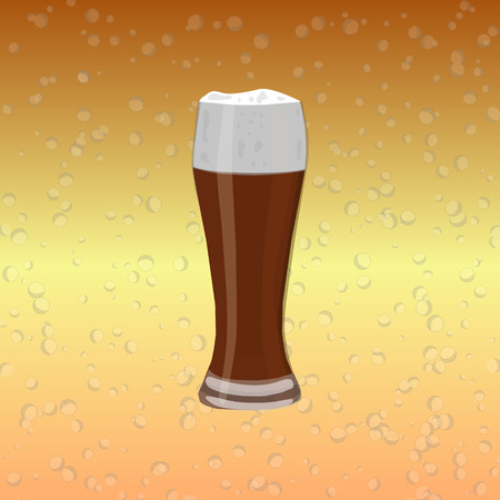 A glass of dark beerのイラスト素材