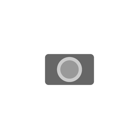 Photo camera icon symbol on white backgroundの写真素材