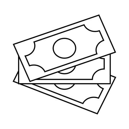 Banknote icon, money sign on a white backgroundのイラスト素材