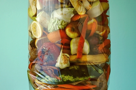 Food waste. Compostable food scraps. Organic food wasteの写真素材