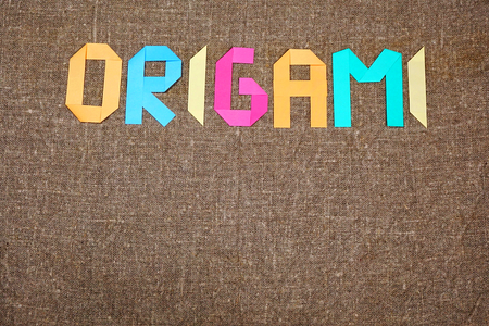 Origami background. Japanese origamiの写真素材